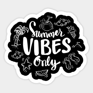 Summer vibes only lettering. Sticker